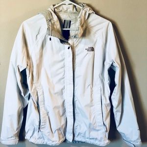 North Face White Raincoat - size: Medium